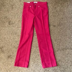 Barbie x Wrangler collab Rancher High Rise stretch bootcut pants hot pink NWT
